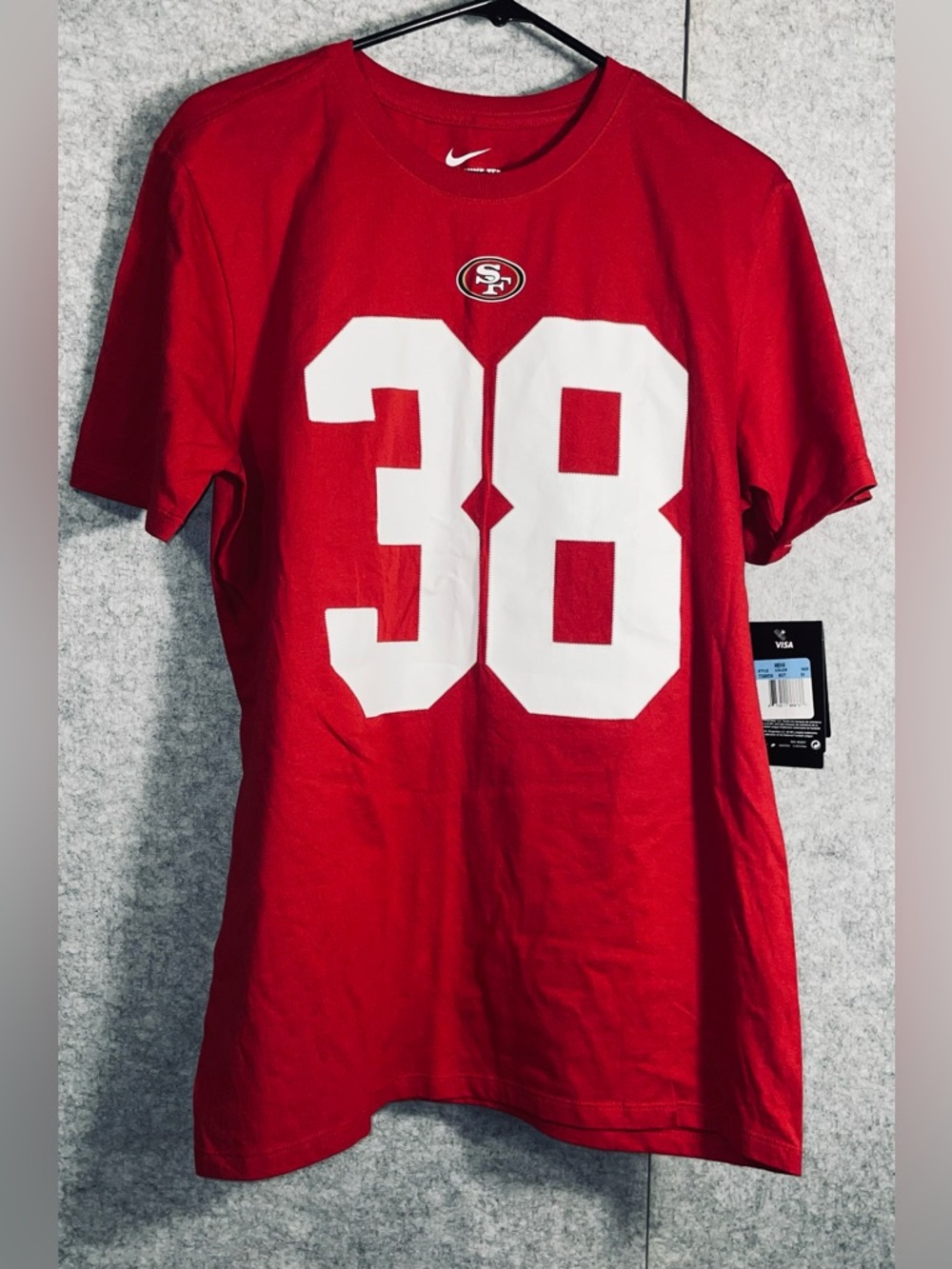 NEW Nike #38 Jarryd Hayne SanFrancisco 49ers NFL Rugby Jersey Shirt (M,